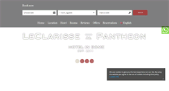 Desktop Screenshot of leclarissepantheon.com